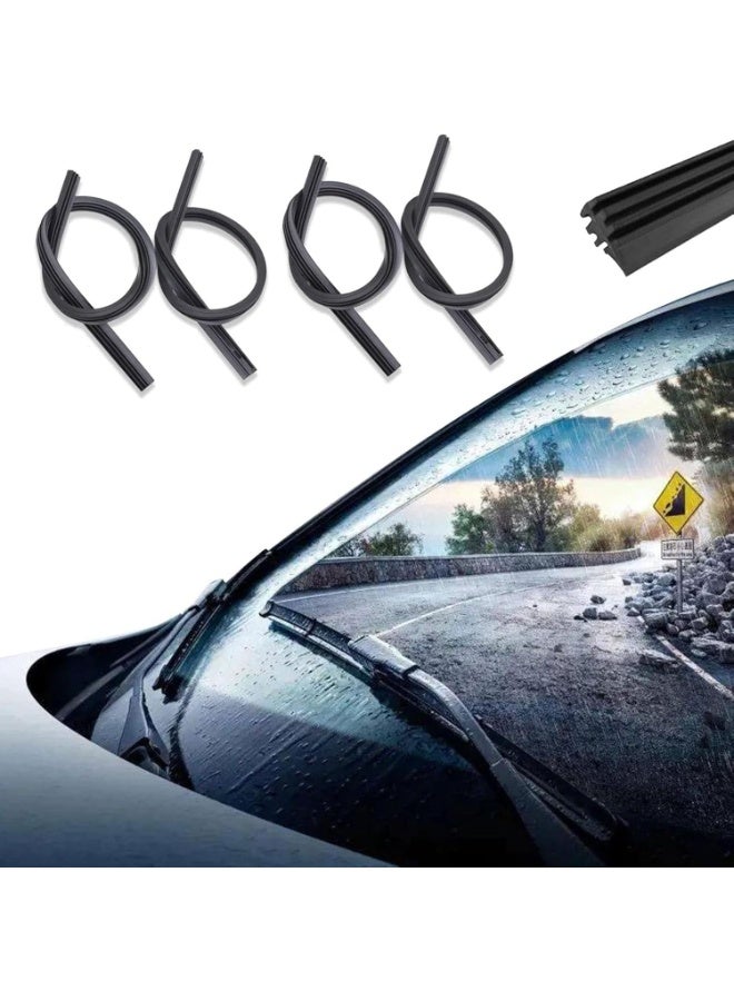 YelaJoy 4PCS Car Wiper Blade,Frameless Windshield Wiper Bar,Universal Windshield Wiper,DIY Adjustable Boneless Windshield Wiper Blade,Durable Windshield Wiper Blade,Suitable for Most Cars - Image 1